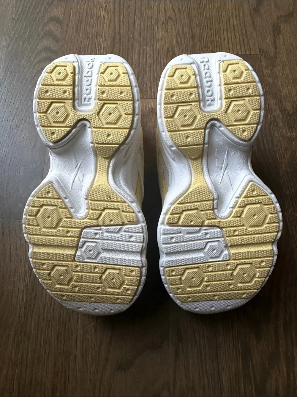 Reebok Kids Athletic Sneakers in Cream, Yellow & Pink